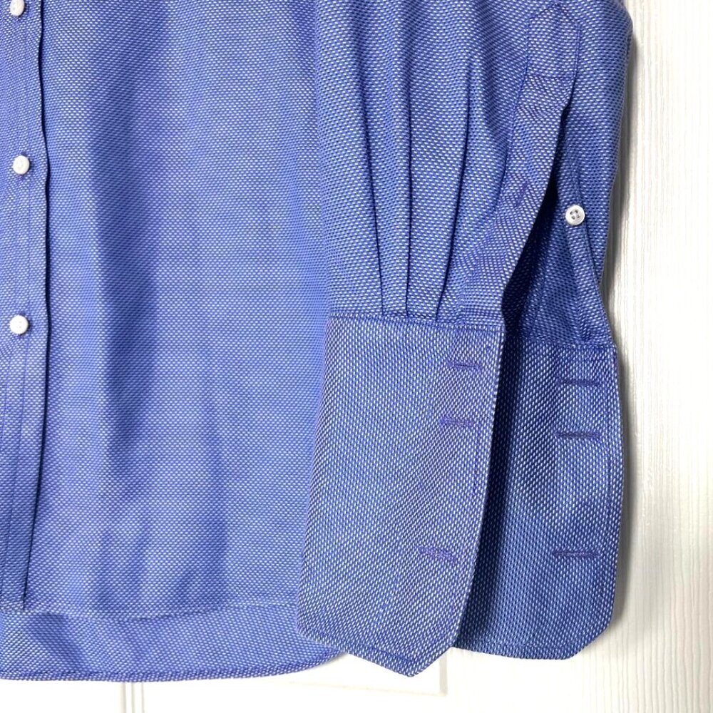Thomas Pink Prestige Men’s Blue Micro-Pattern Dress Shirt Cotton 15.5 34 - Picture 3 of 10